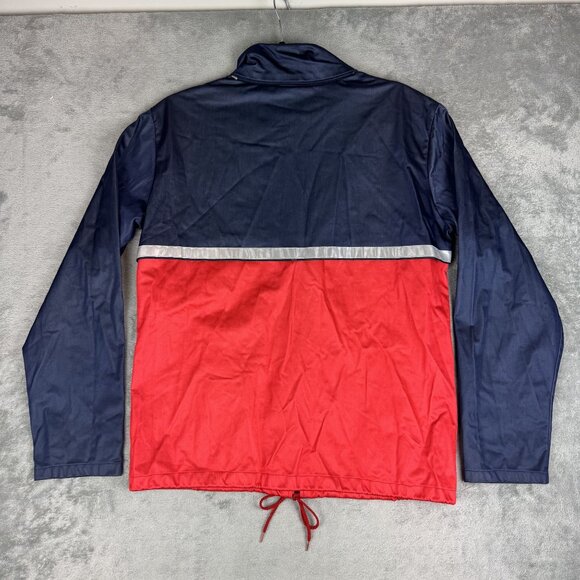 Vintage 80s Adidas Nylon Track Jacket Mens Training Full Zip Running USA Made M - Picture 2 of 10